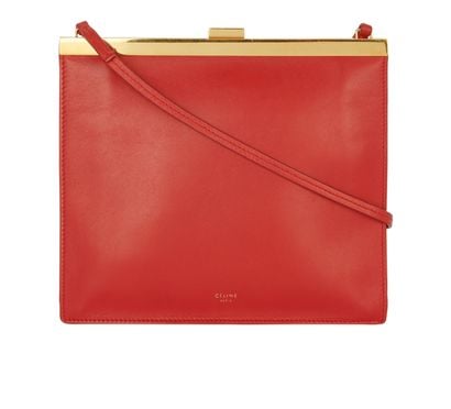 Celine Clasp Shoulder Bag, front view